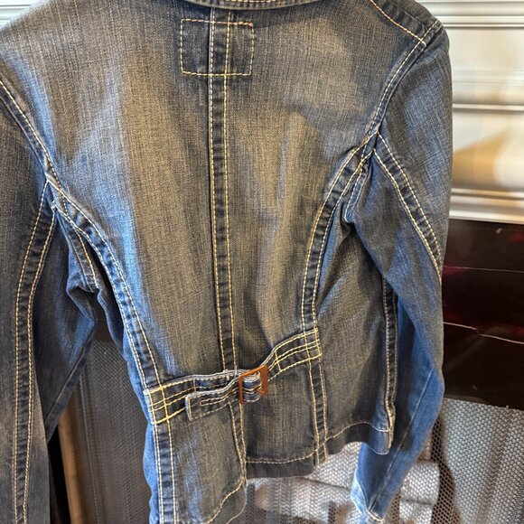 True Religion Jackie Big T Denim Jacket Size Medium - Picture 5 of 6